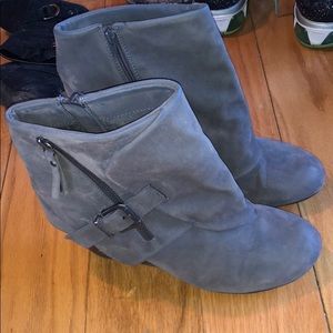 Grey ankle booties
